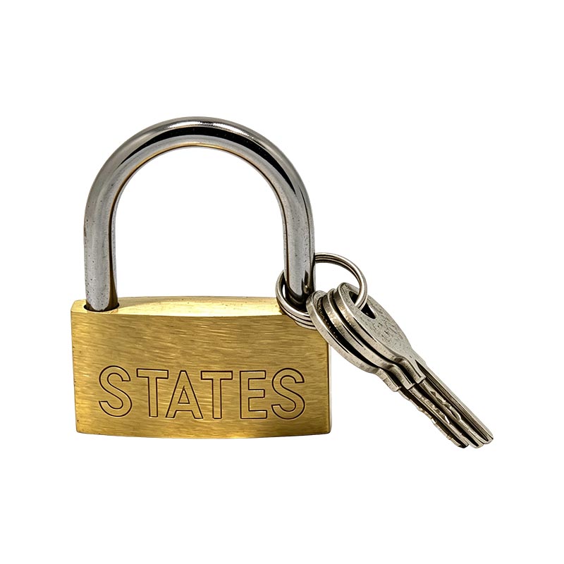 STATES Vorhängeschloss aus dünnem Messing